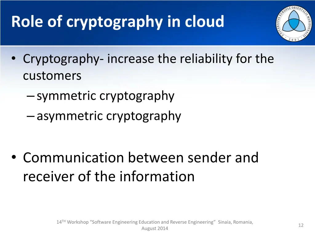 role of cryptography in cloud