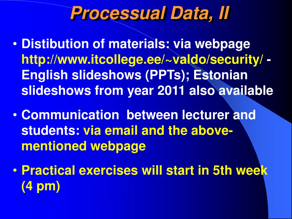 processual data ii