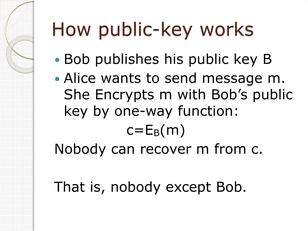 how public key works