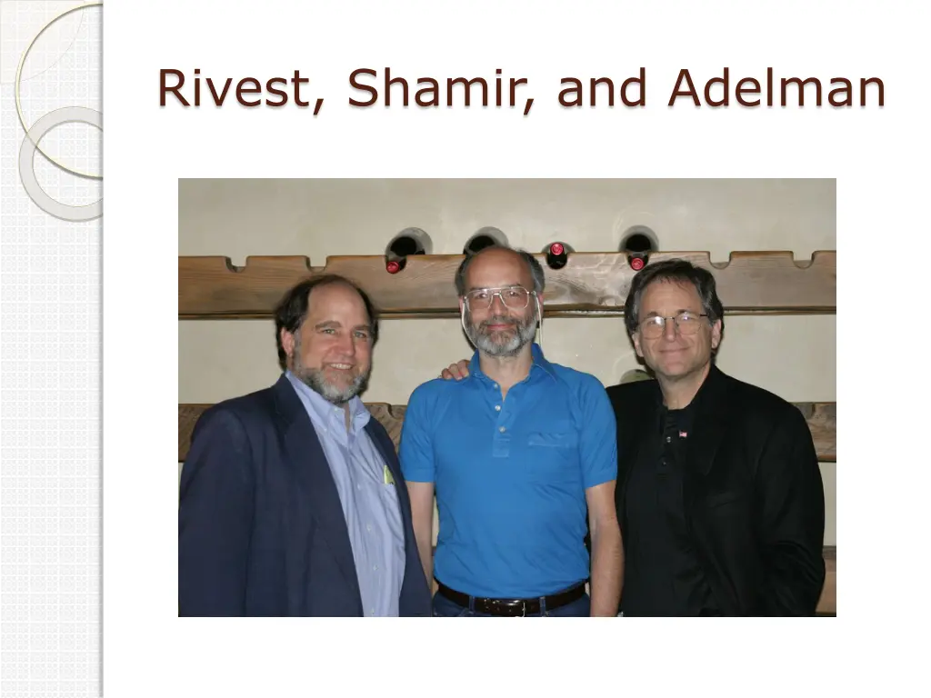rivest shamir and adelman