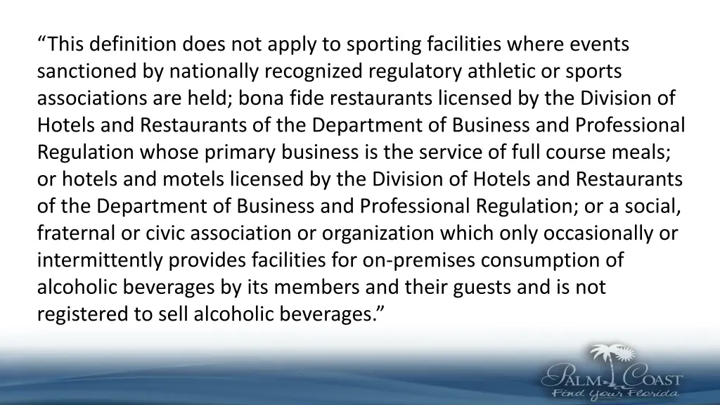 this definition does not apply to sporting