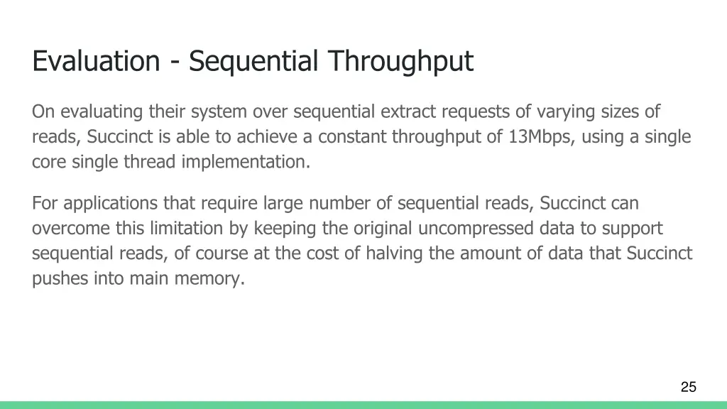 evaluation sequential throughput