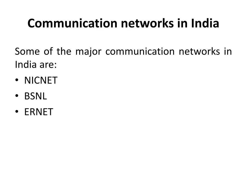 communication networks in india