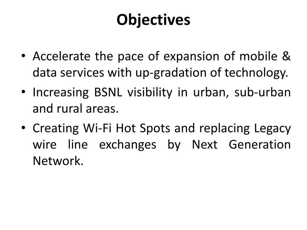 objectives