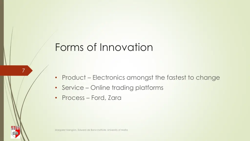 forms of innovation