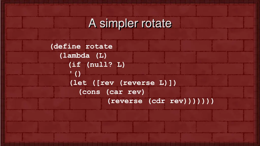 a simpler rotate
