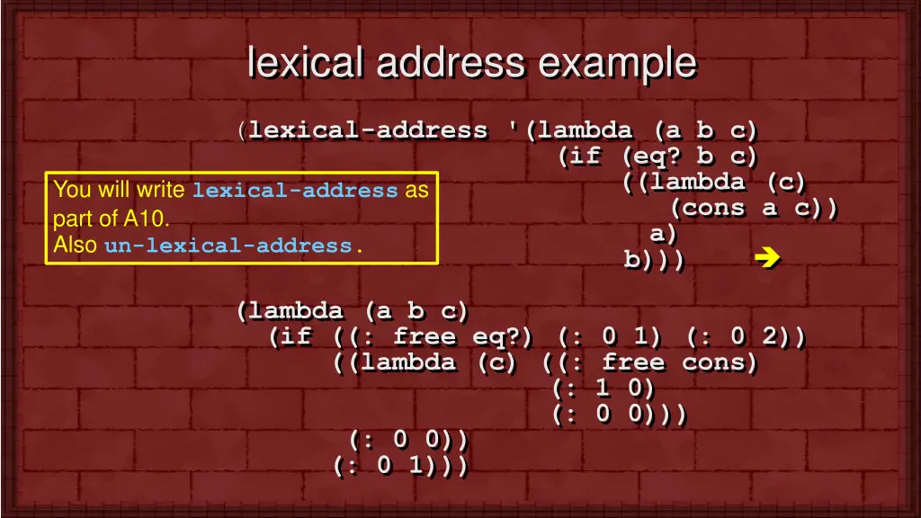 lexical address example