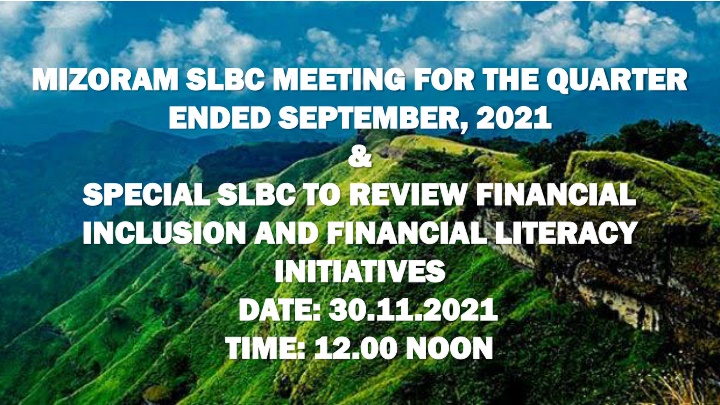 mizoram slbc meeting for the quarter mizoram slbc