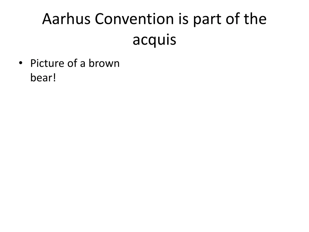 aarhus convention is part of the acquis