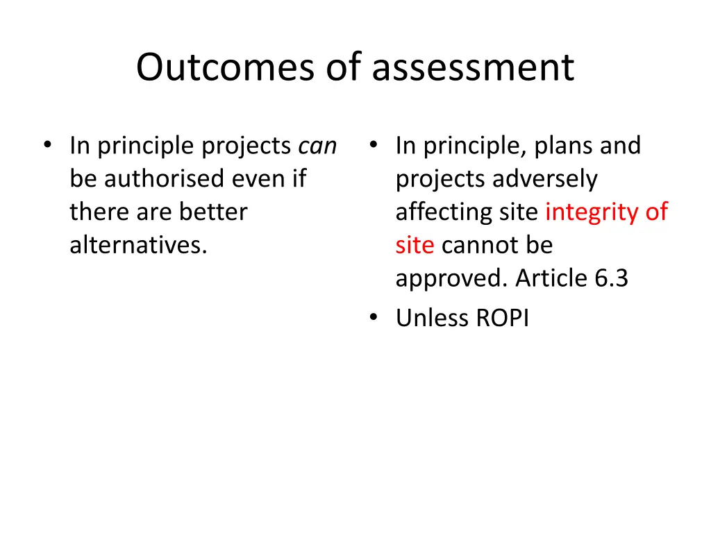outcomes of assessment