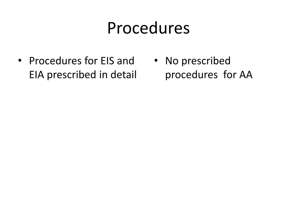 procedures