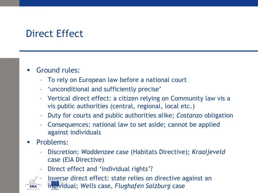 direct effect