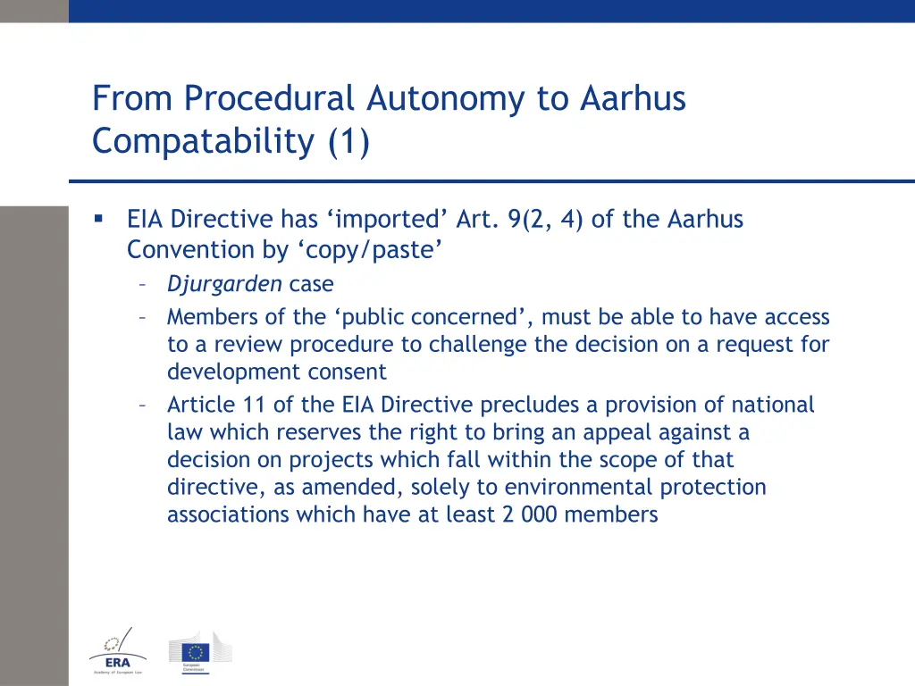 from procedural autonomy to aarhus compatability 1