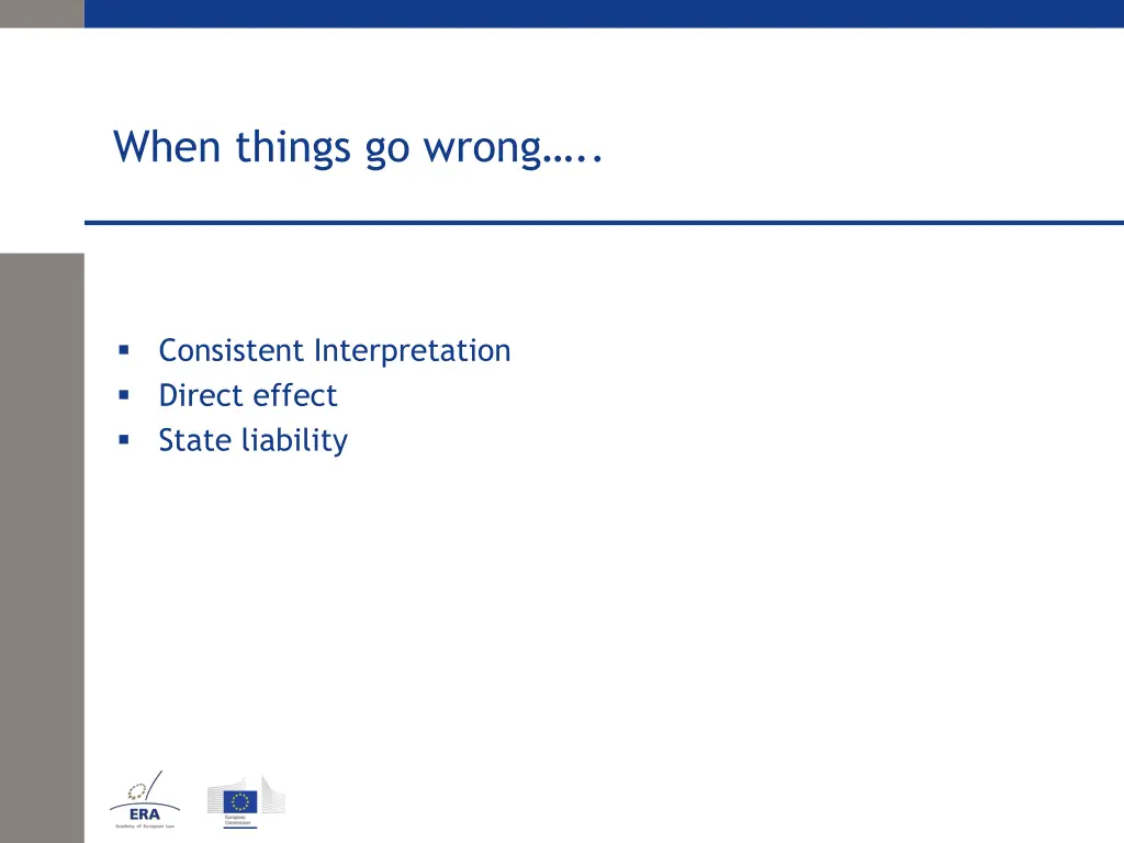 when things go wrong