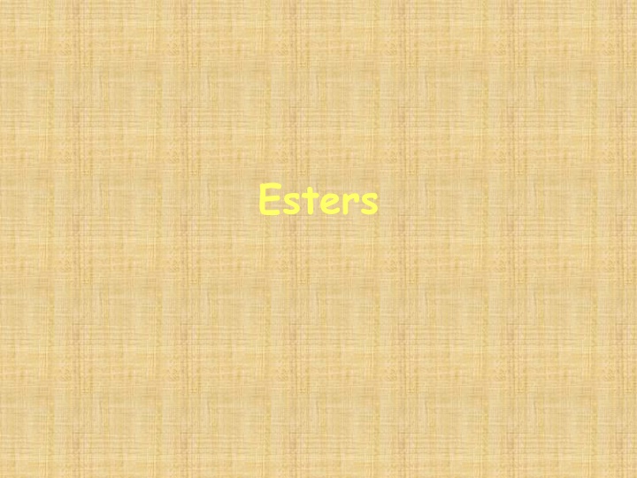 esters