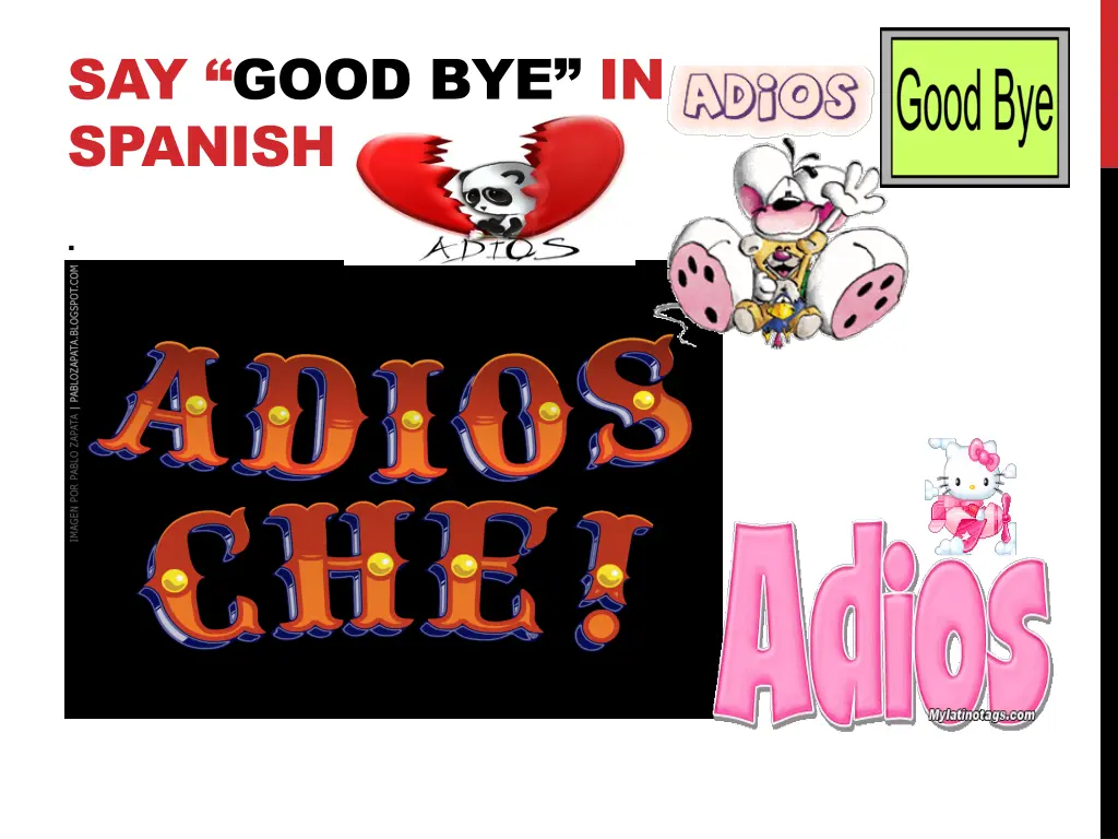 say good bye in spanish
