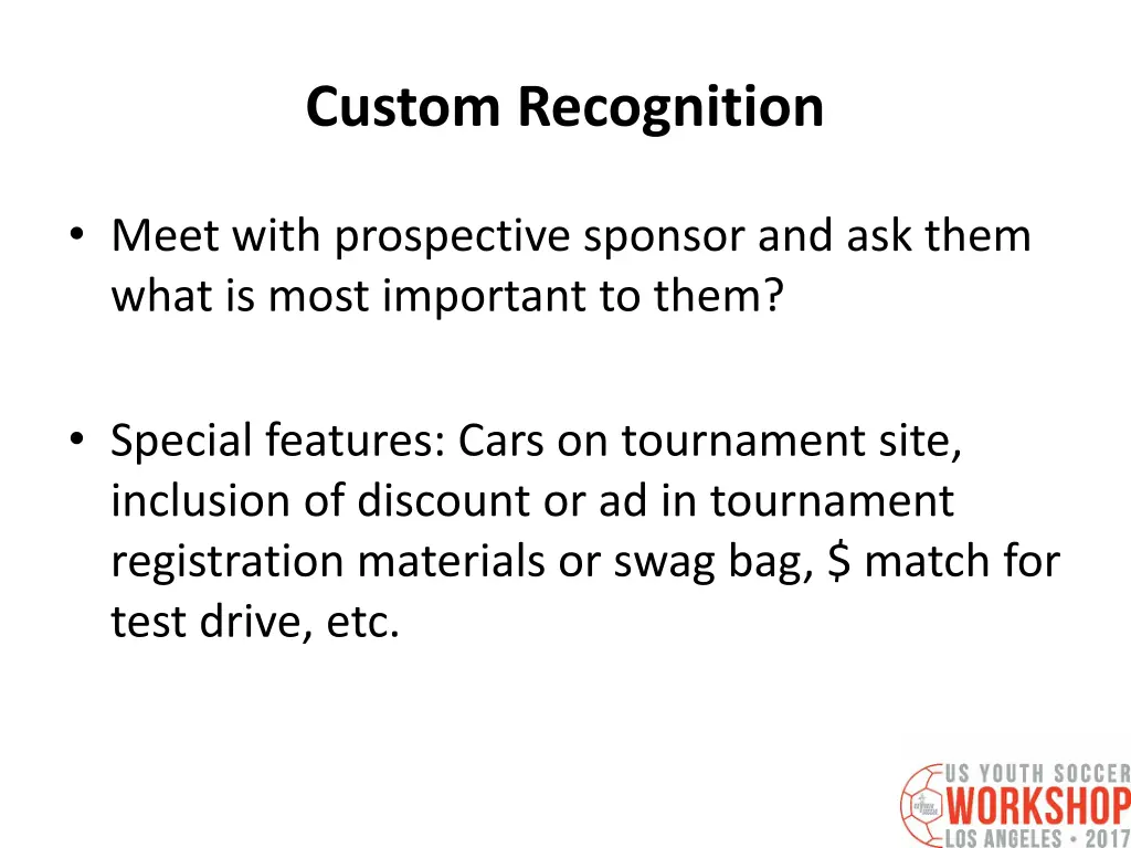 custom recognition