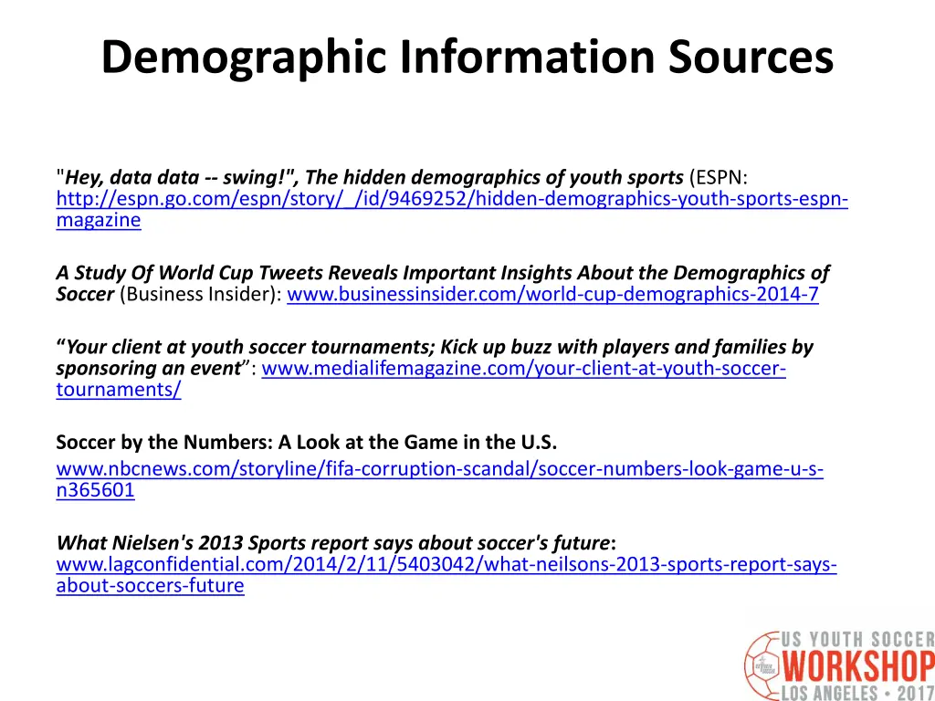 demographic information sources