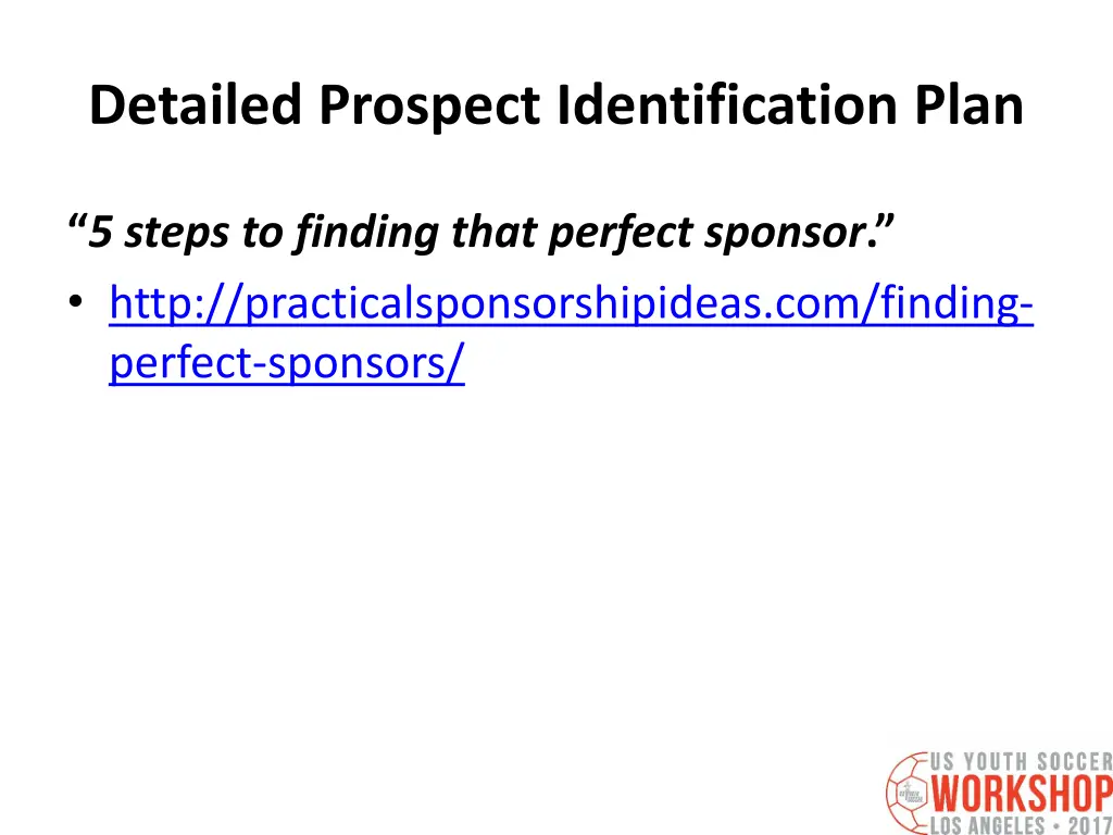 detailed prospect identification plan