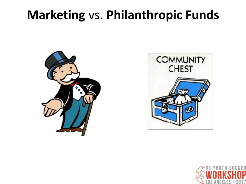 marketing vs philanthropic funds