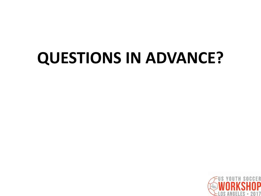 questions in advance