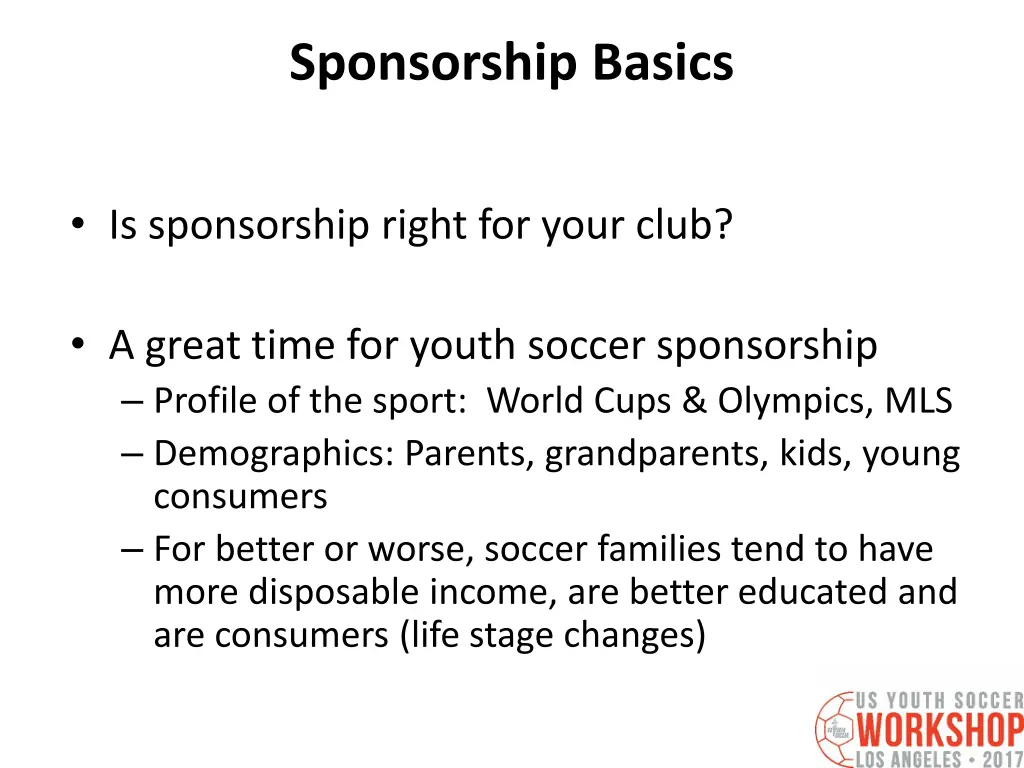 sponsorship basics