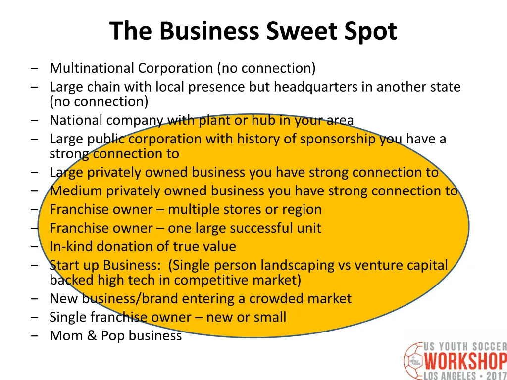 the business sweet spot