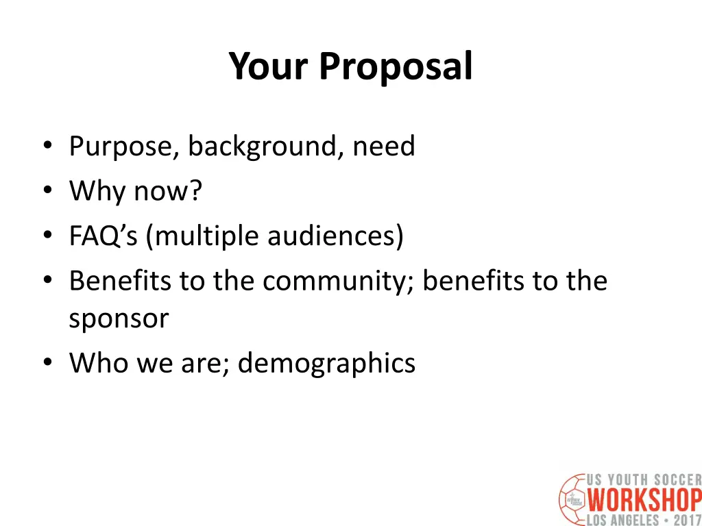 your proposal