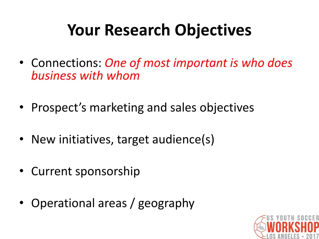 your research objectives