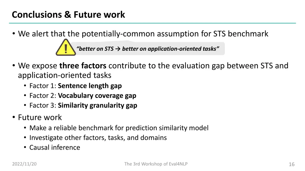 conclusions future work