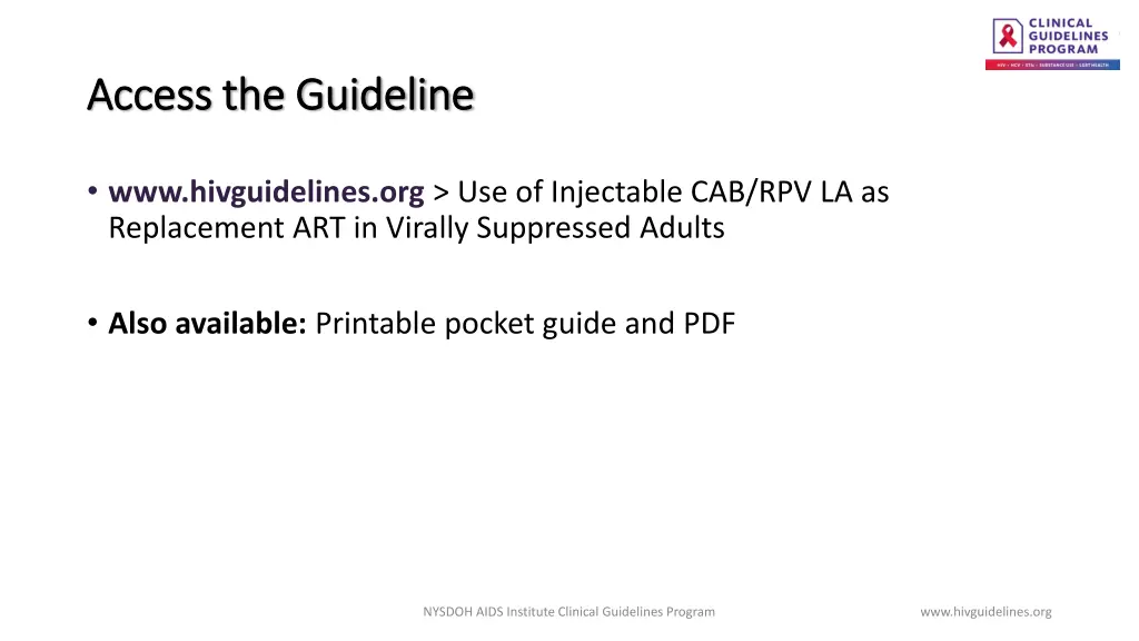 access the guideline access the guideline