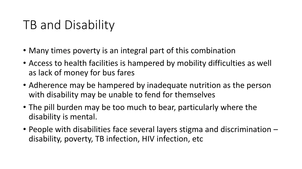 tb and disability