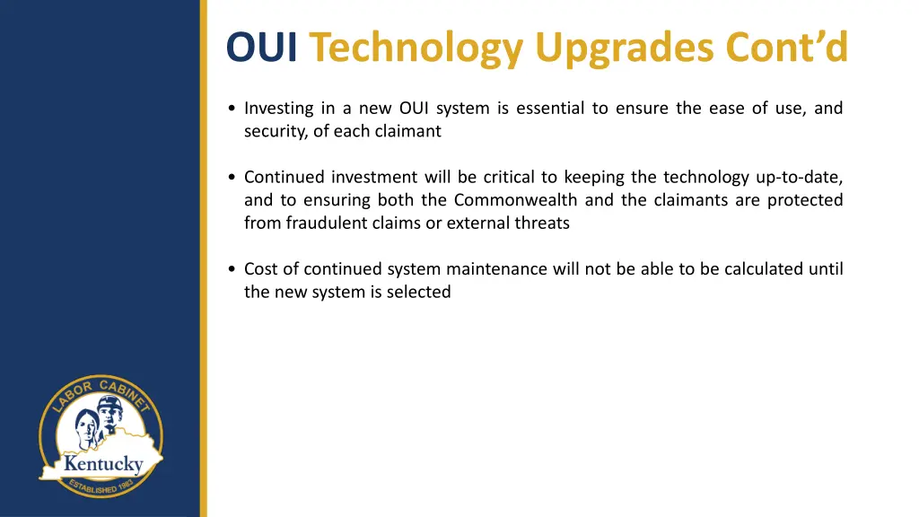 oui technology upgrades cont d 2