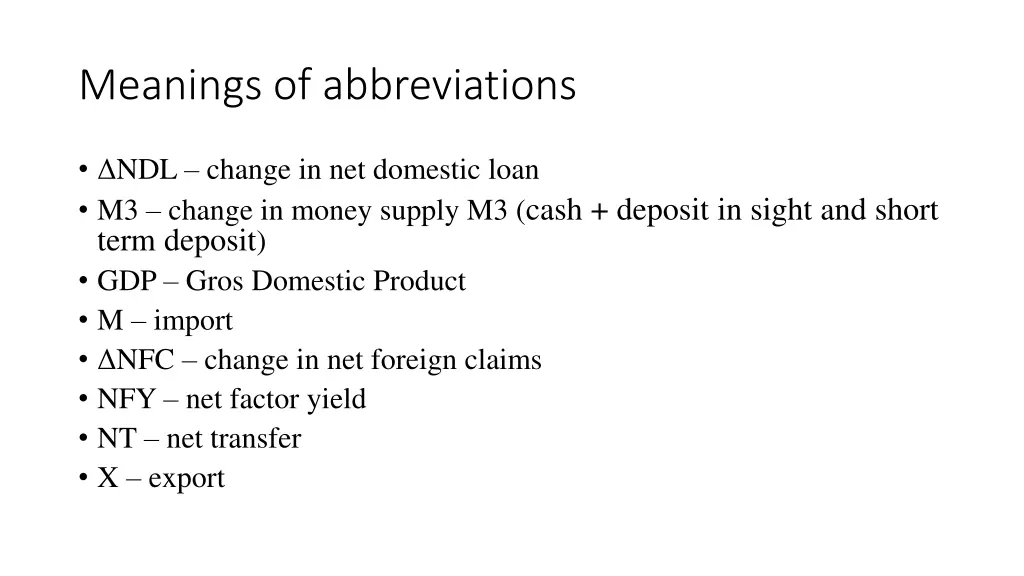 meanings of abbreviations