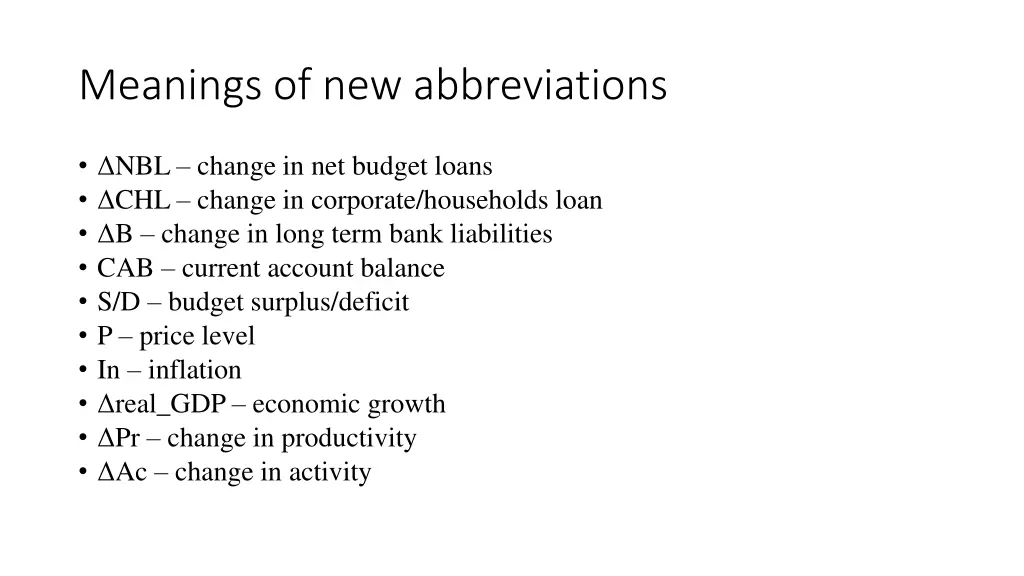 meanings of new abbreviations