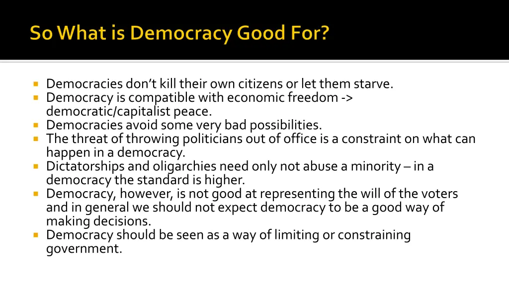 democracies don t kill their own citizens