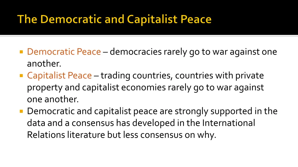 democratic peace democracies rarely