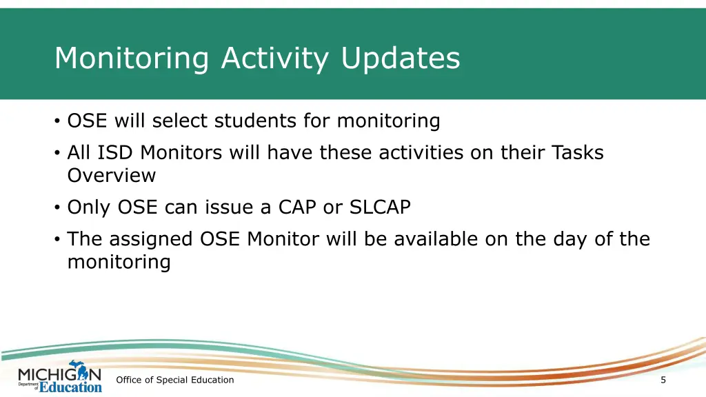 monitoring activity updates 1 2