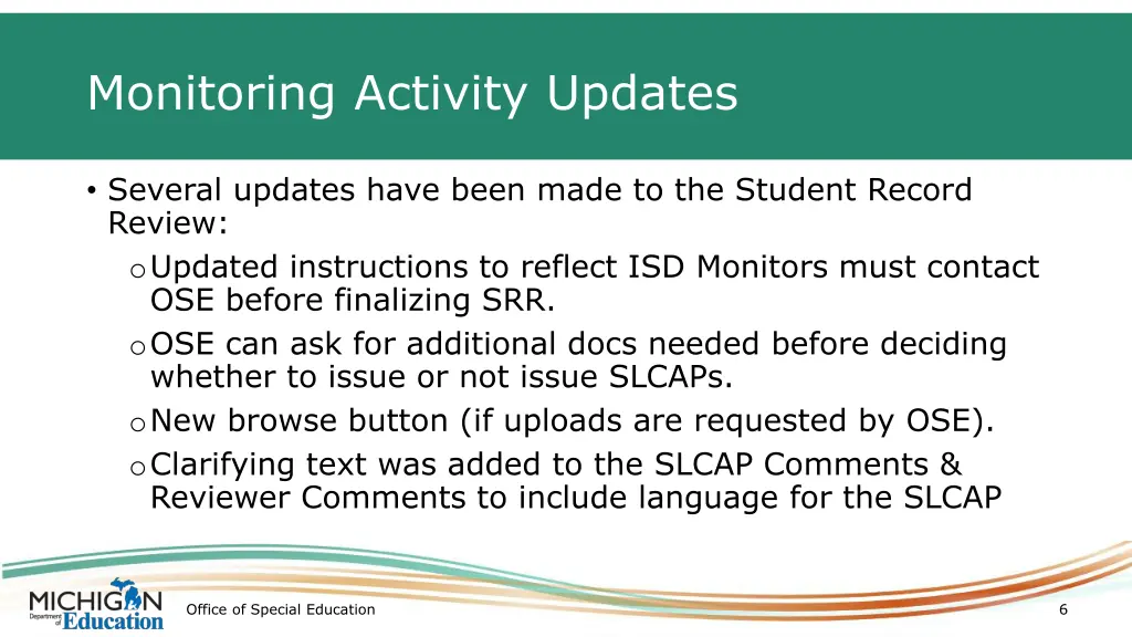 monitoring activity updates 2 2