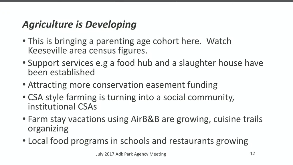 agriculture is developing
