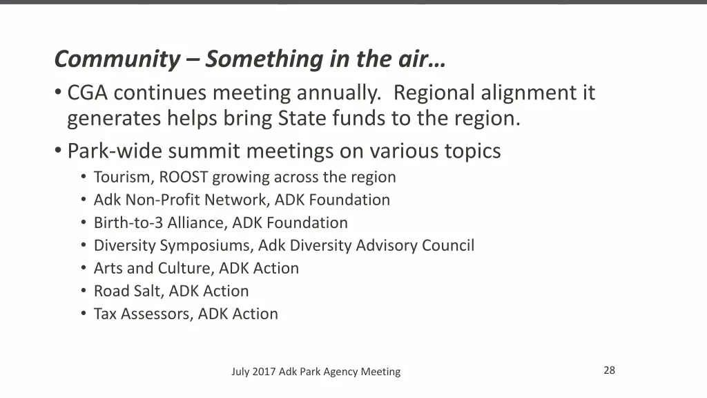 community something in the air