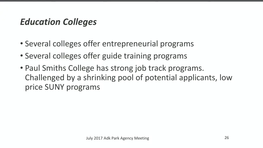 education colleges