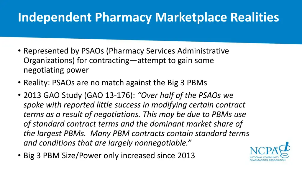 independent pharmacy marketplace realities
