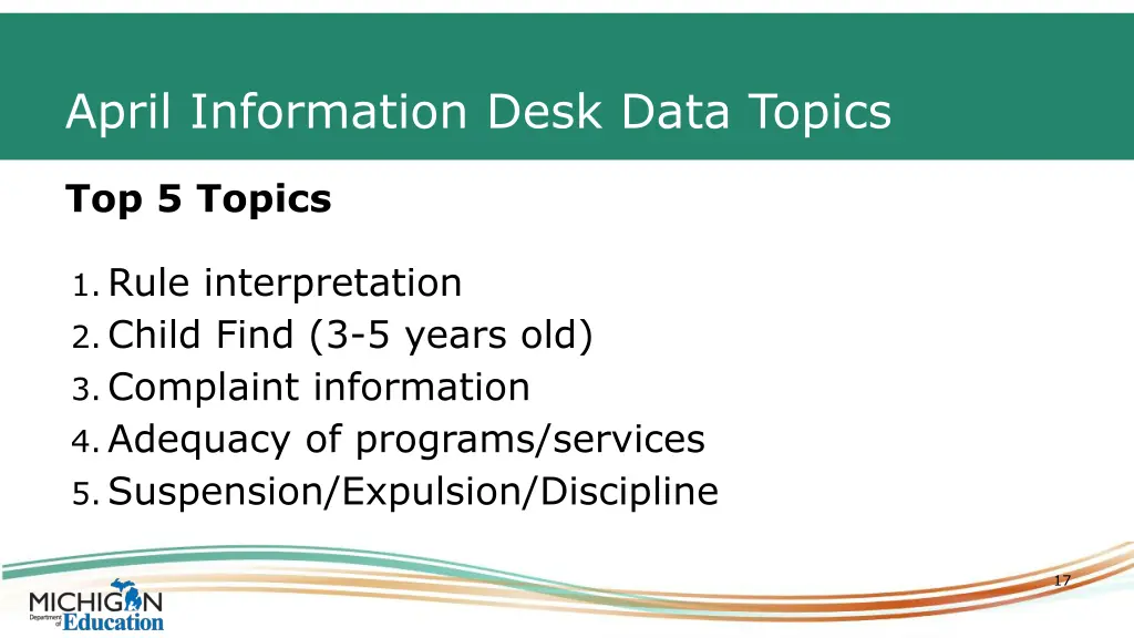 april information desk data topics