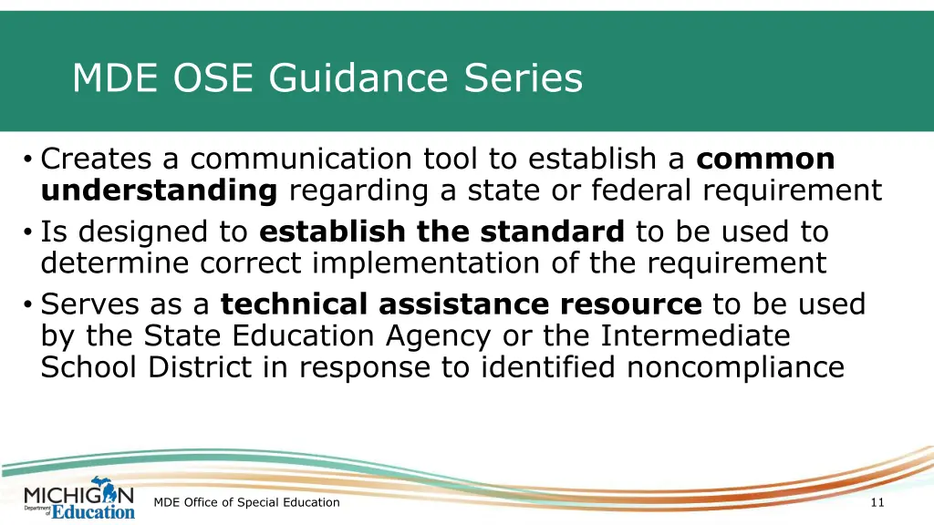 mde ose guidance series