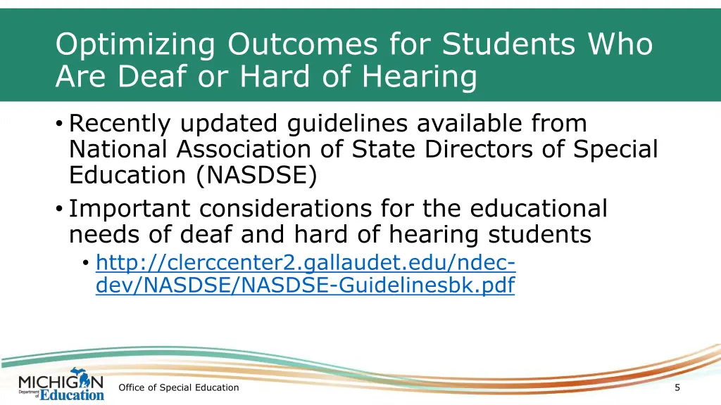 optimizing outcomes for students who are deaf