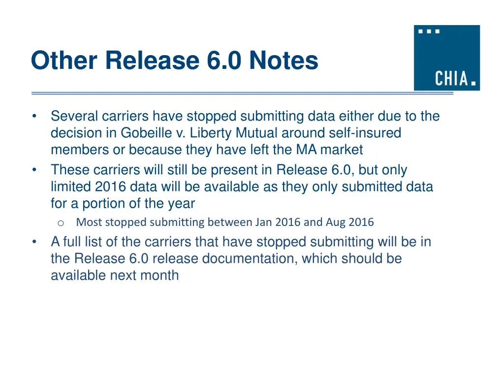 other release 6 0 notes