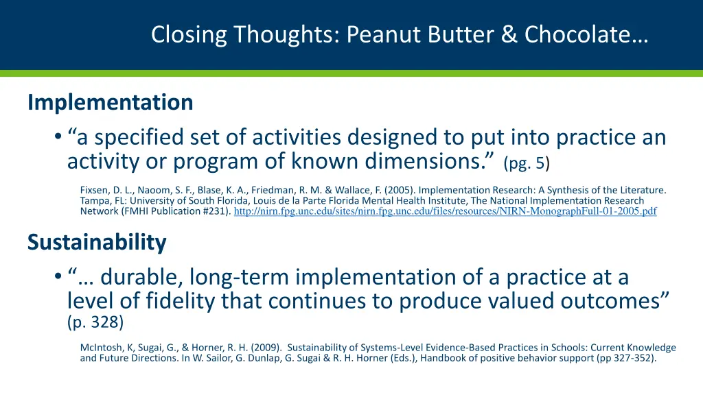 closing thoughts peanut butter chocolate