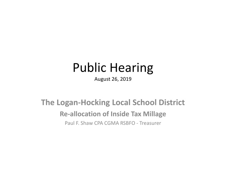 public hearing august 26 2019