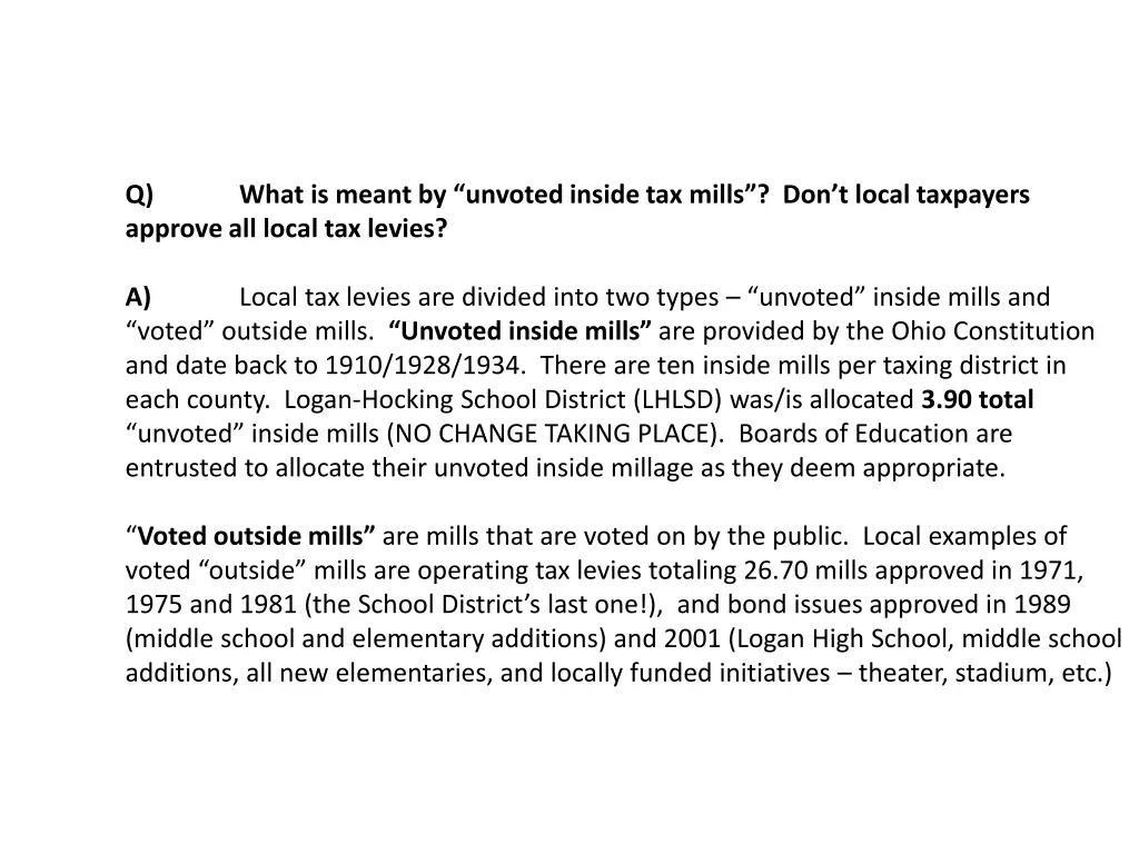 q approve all local tax levies